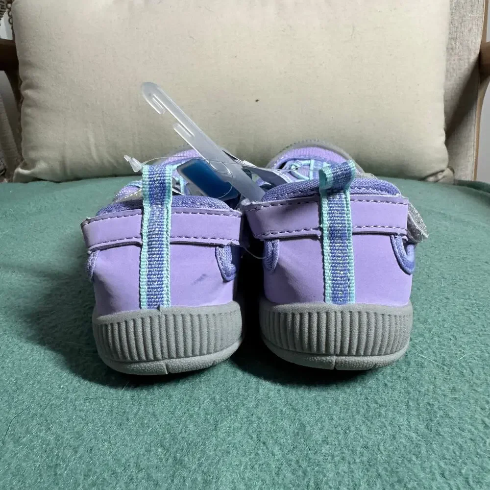 Oshkosh Sandals Toddler 11‎ Purple Glitter NWT Adjustable Machine Washable Play